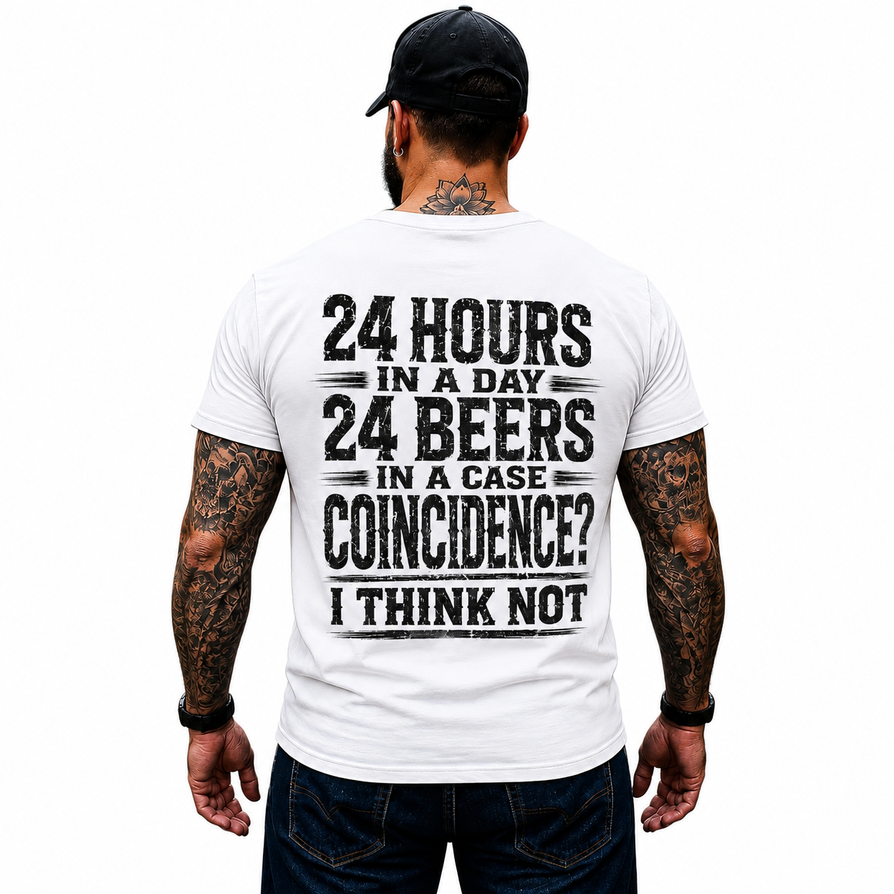 24 Hours In A Day 24 Beers In A Case Shirt Funny Beer Graphic Tee Gift For Men