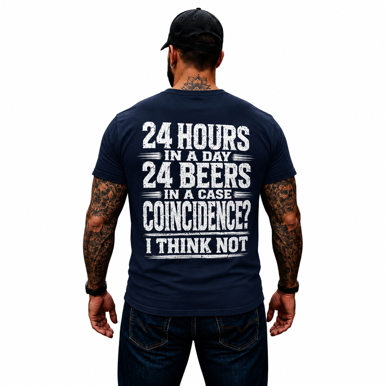 24 Hours In A Day 24 Beers In A Case Shirt Funny Beer Graphic Tee Gift For Men