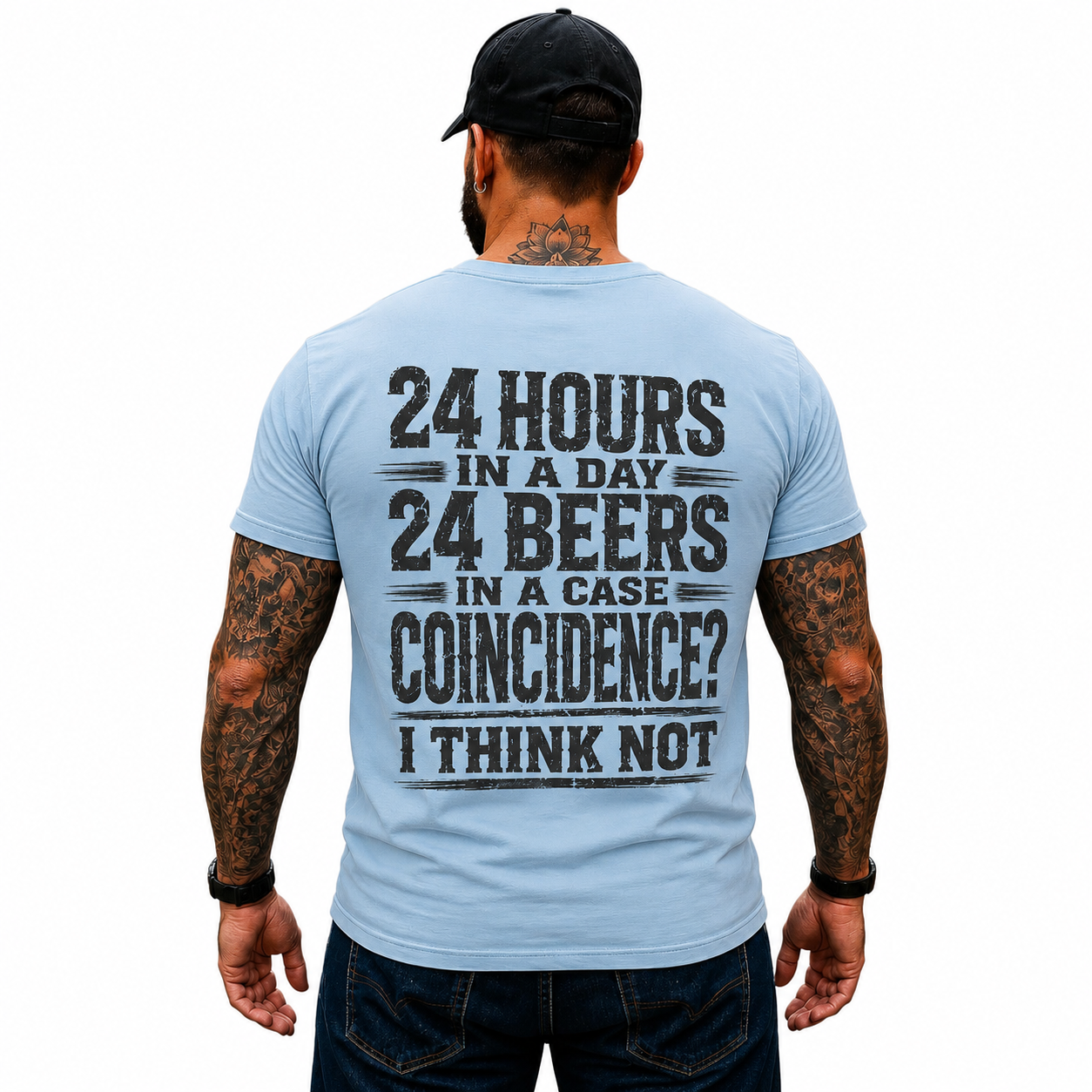 24 Hours In A Day 24 Beers In A Case Shirt Funny Beer Graphic Tee Gift For Men