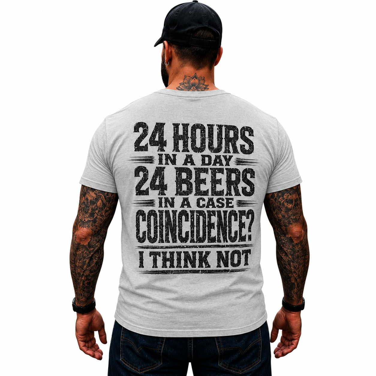 24 Hours In A Day 24 Beers In A Case Shirt Funny Beer Graphic Tee Gift For Men