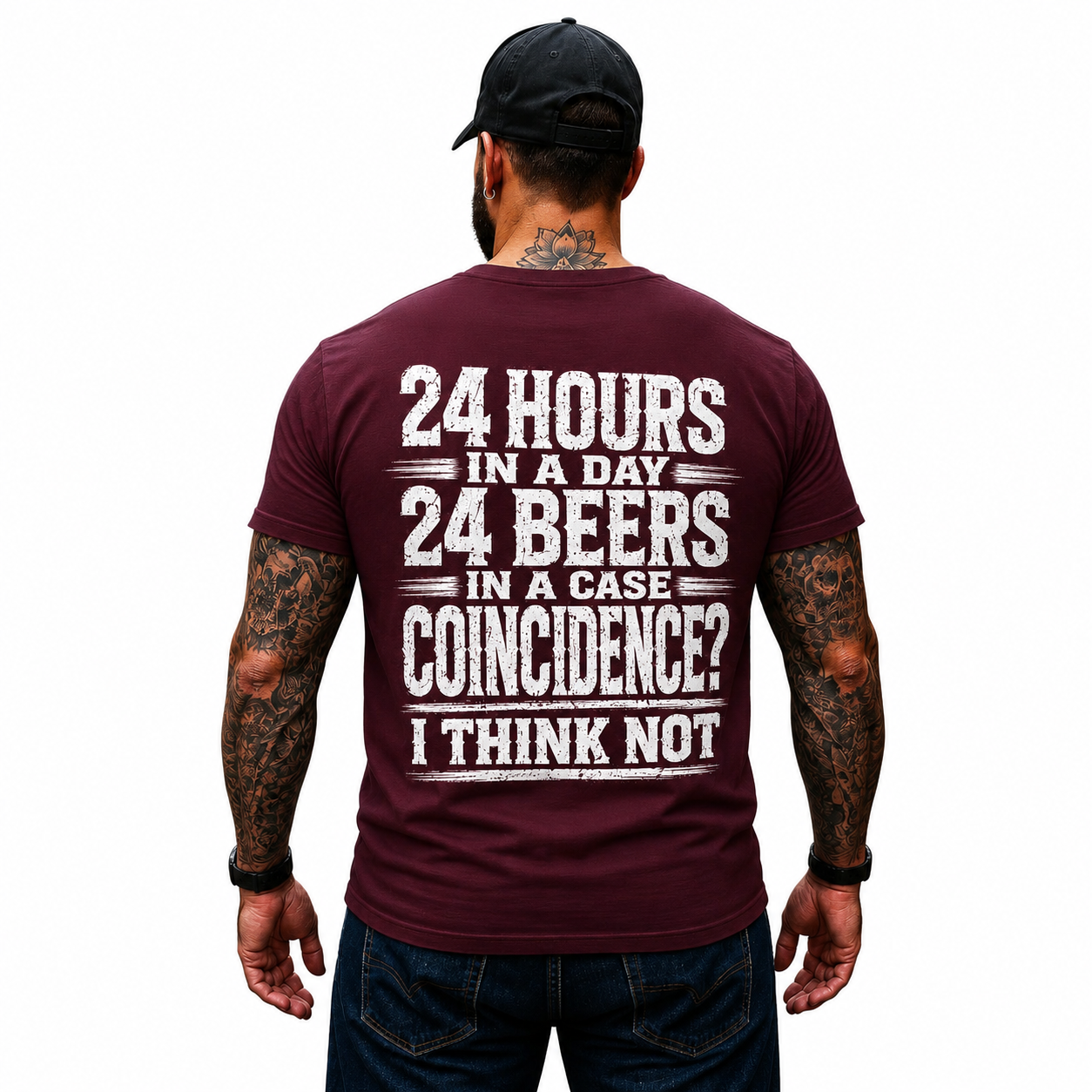 24 Hours In A Day 24 Beers In A Case Shirt Funny Beer Graphic Tee Gift For Men