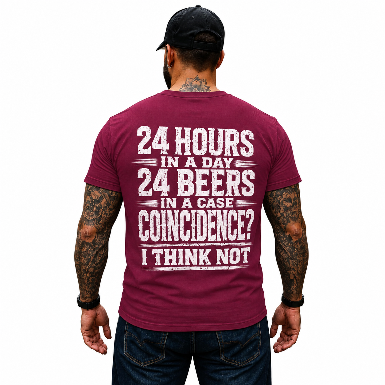 24 Hours In A Day 24 Beers In A Case Shirt Funny Beer Graphic Tee Gift For Men