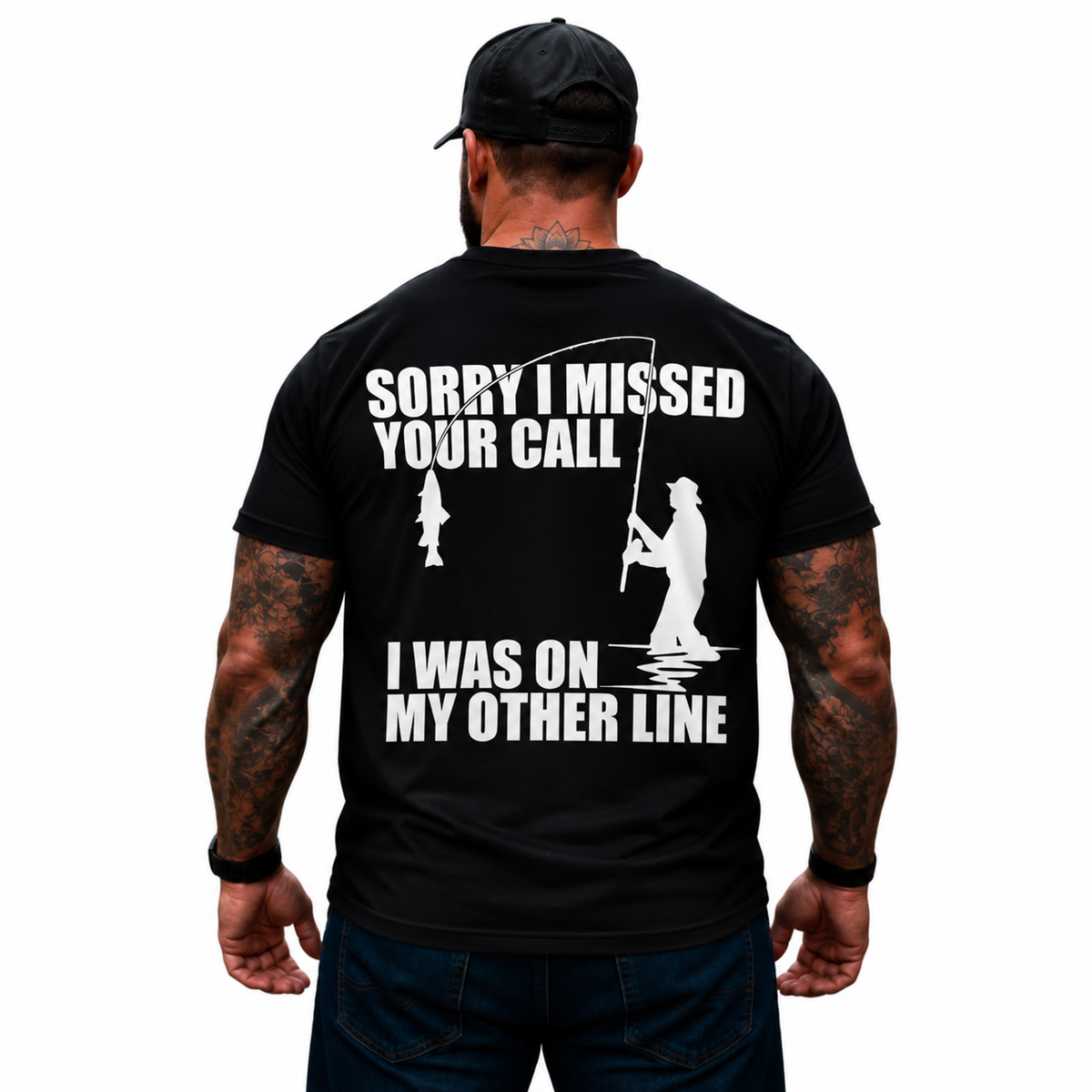Sorry I Missed Your Call I Was on My Other Line T-Shirt – Funny Fishing Humor Tee