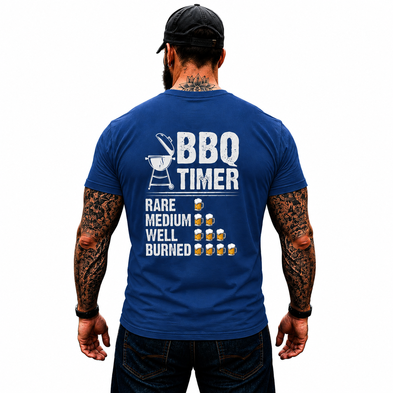 BBQ Timer Shirt Funny Grilling Beer Lover Graphic Tee Pitmaster Gift For Men