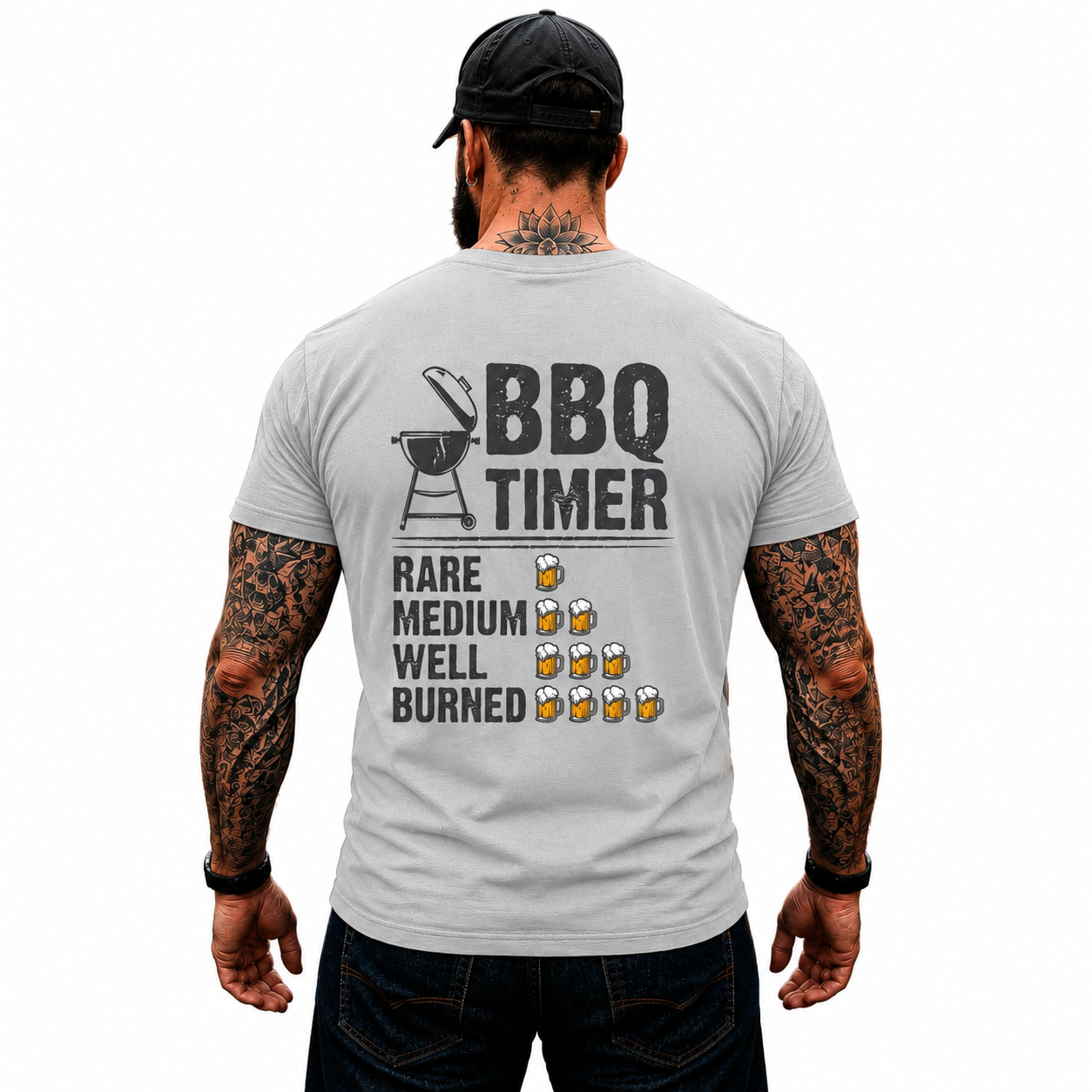BBQ Timer Shirt Funny Grilling Beer Lover Graphic Tee Pitmaster Gift For Men