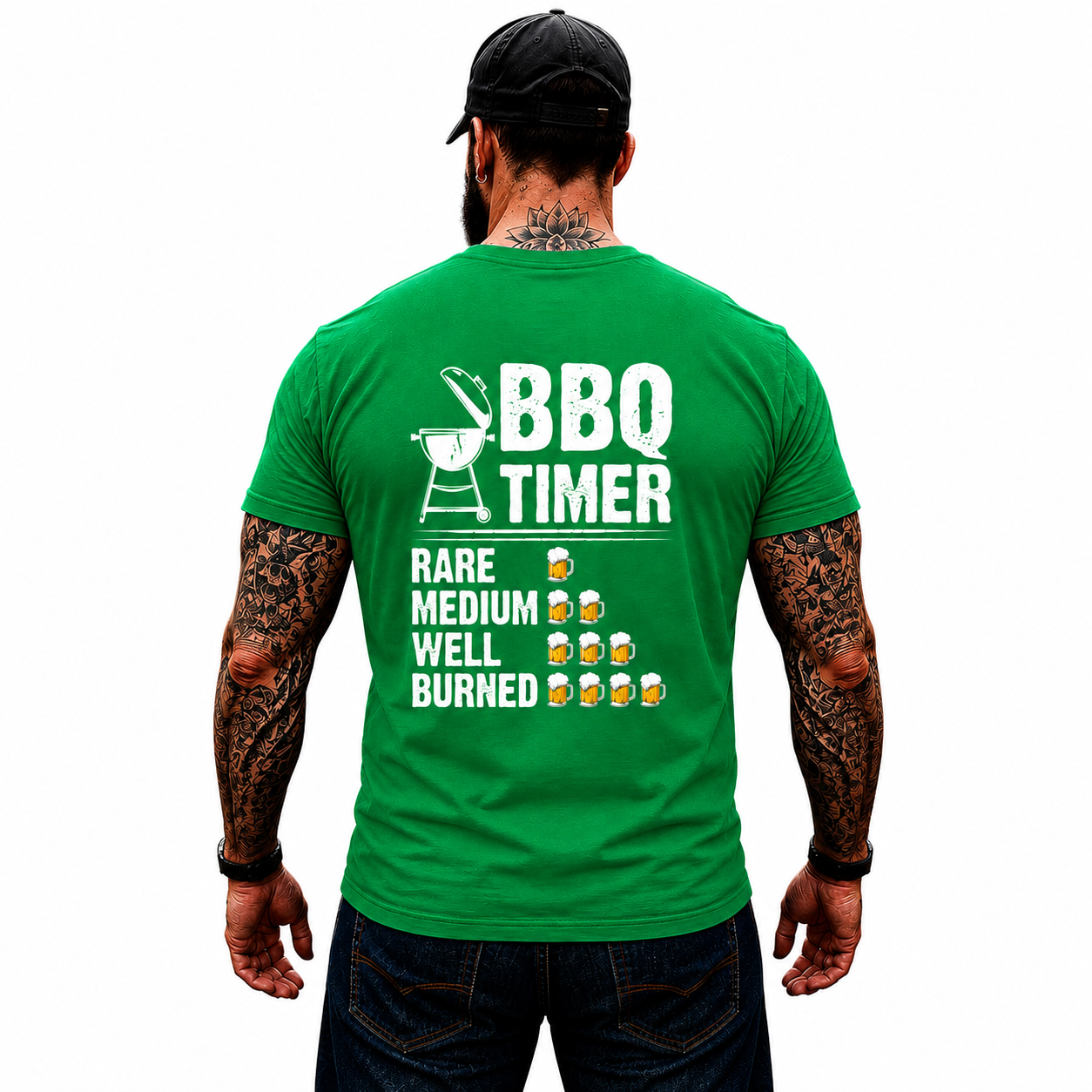 BBQ Timer Shirt Funny Grilling Beer Lover Graphic Tee Pitmaster Gift For Men