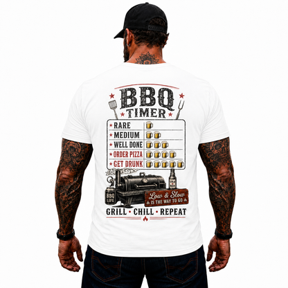 BBQ Timer Shirt Funny Grilling Graphic Tee Pitmaster Smoker Gift For Men
