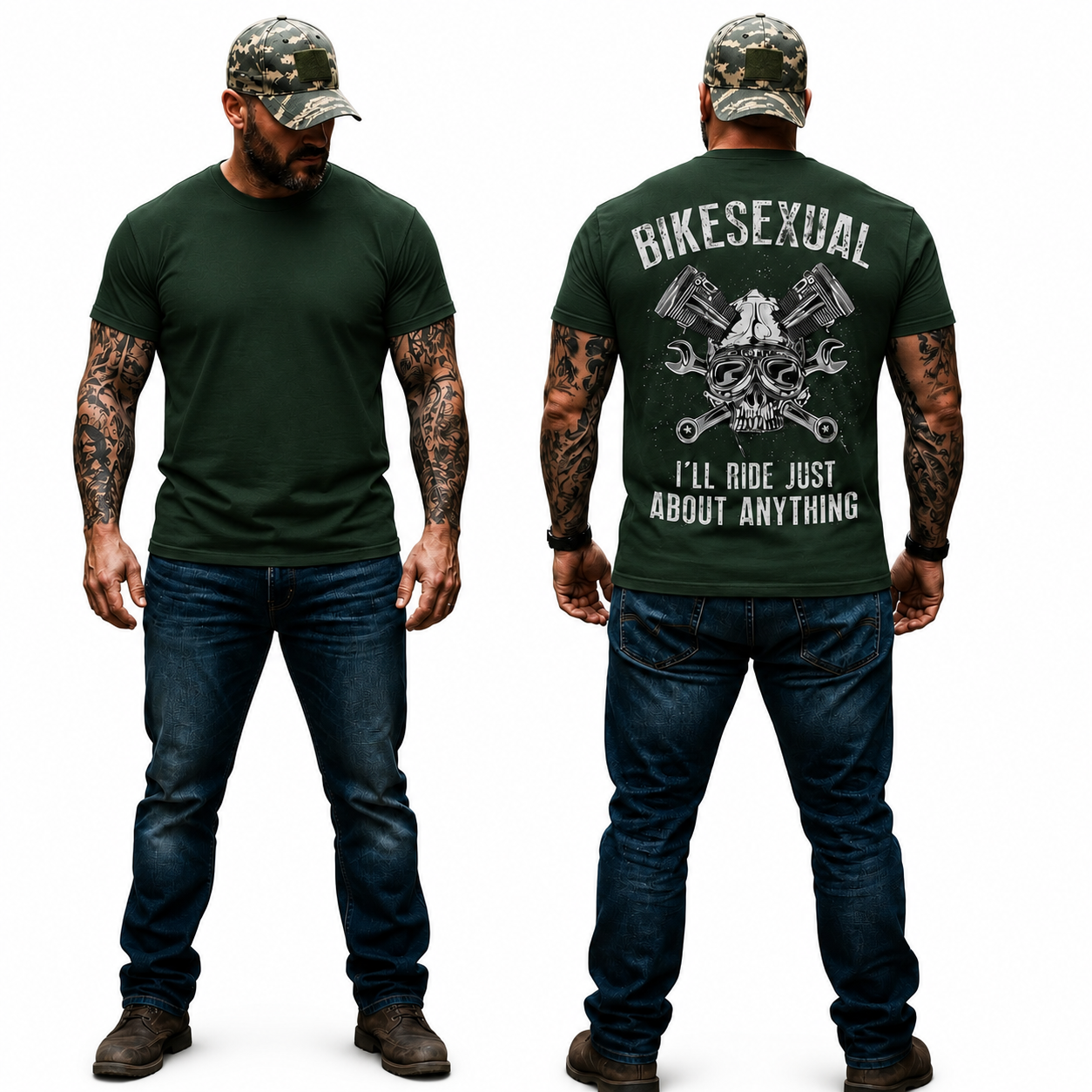 Bikesexual Shirt Funny Motorcycle Graphic Tee Biker Rider Gift For Men