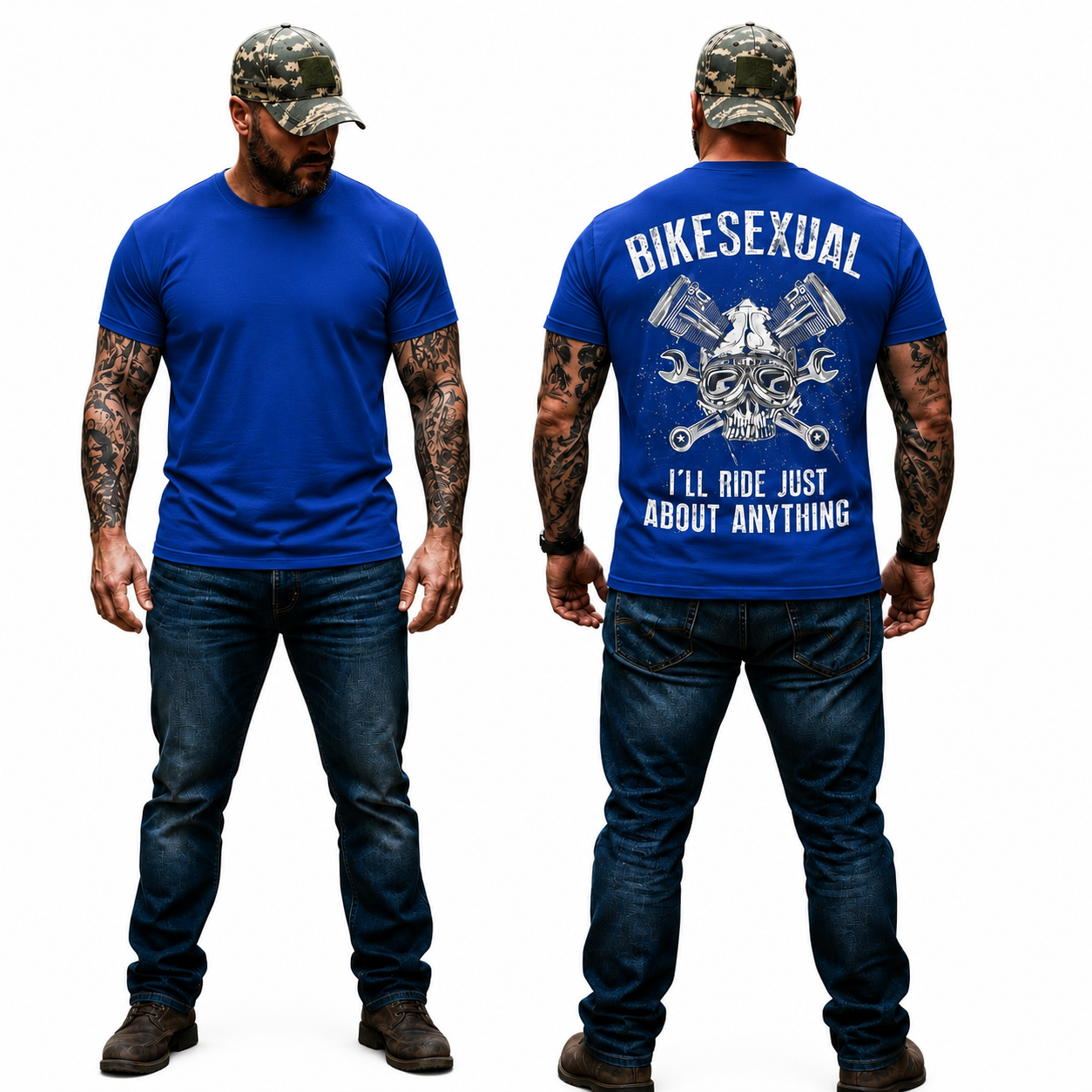 Bikesexual Shirt Funny Motorcycle Graphic Tee Biker Rider Gift For Men