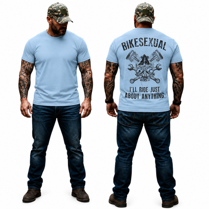 Bikesexual Shirt Funny Motorcycle Graphic Tee Biker Rider Gift For Men