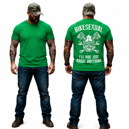 Bikesexual Shirt Funny Motorcycle Graphic Tee Biker Rider Gift For Men