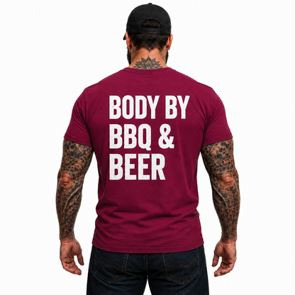Body By BBQ And Beer Shirt Funny Grilling Graphic Tee Grill Master Gift For Men