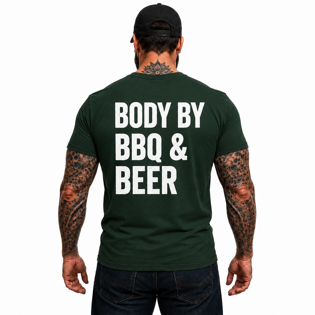 Body By BBQ And Beer Shirt Funny Grilling Graphic Tee Grill Master Gift For Men