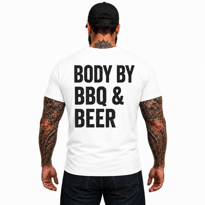 Body By BBQ And Beer Shirt Funny Grilling Graphic Tee Grill Master Gift For Men