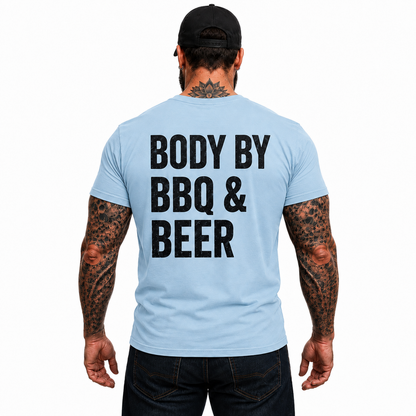 Body By BBQ And Beer Shirt Funny Grilling Graphic Tee Grill Master Gift For Men