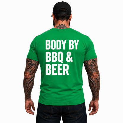 Body By BBQ And Beer Shirt Funny Grilling Graphic Tee Grill Master Gift For Men