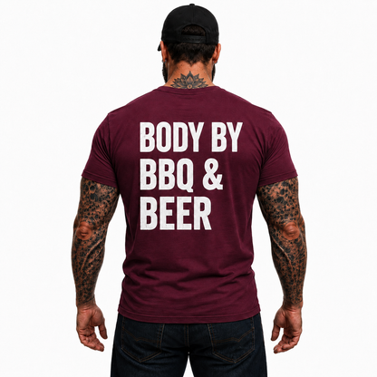 Body By BBQ And Beer Shirt Funny Grilling Graphic Tee Grill Master Gift For Men