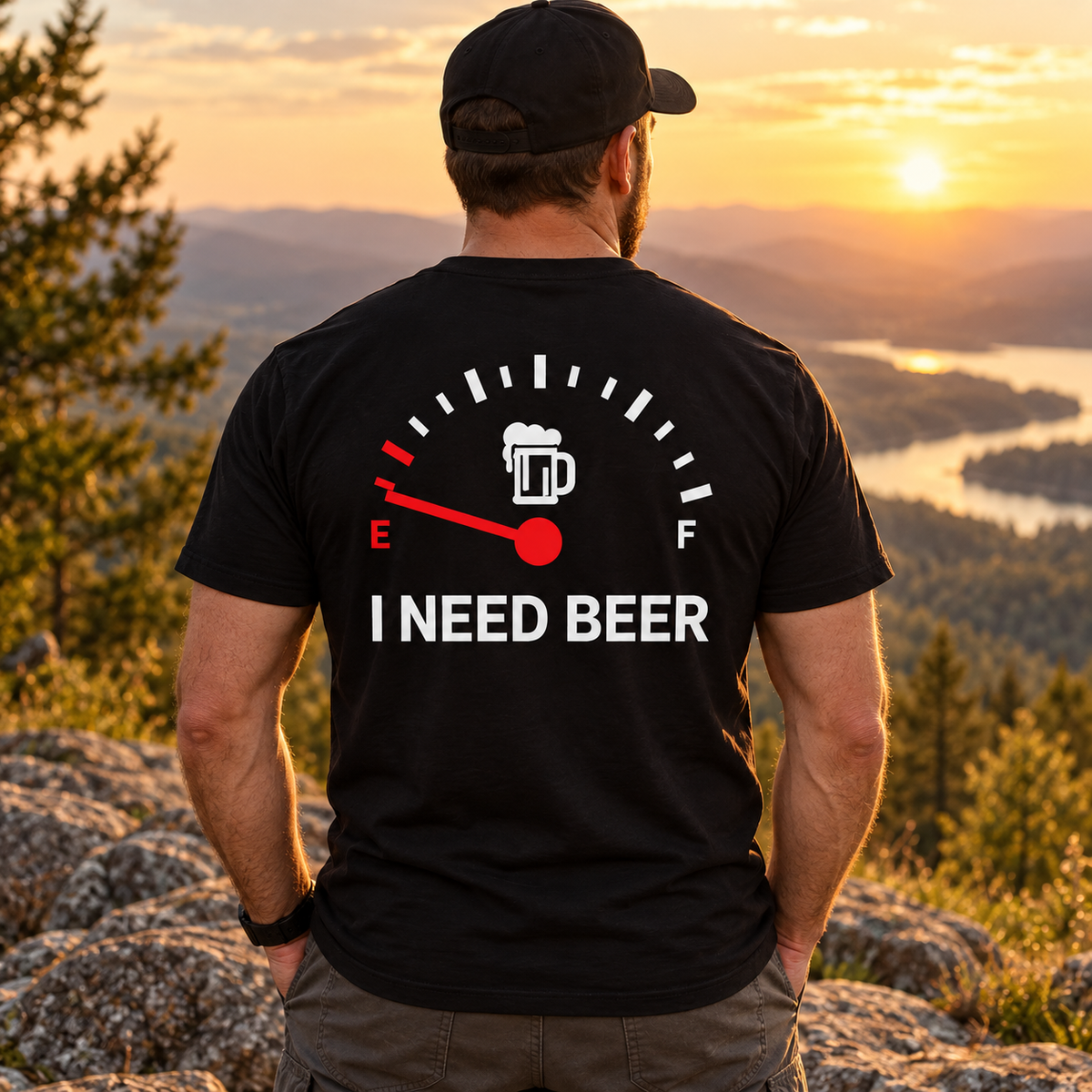 I Need Beer Shirt Funny Beer Drinking Gauge Graphic Tee Beer Lover Gift for Men