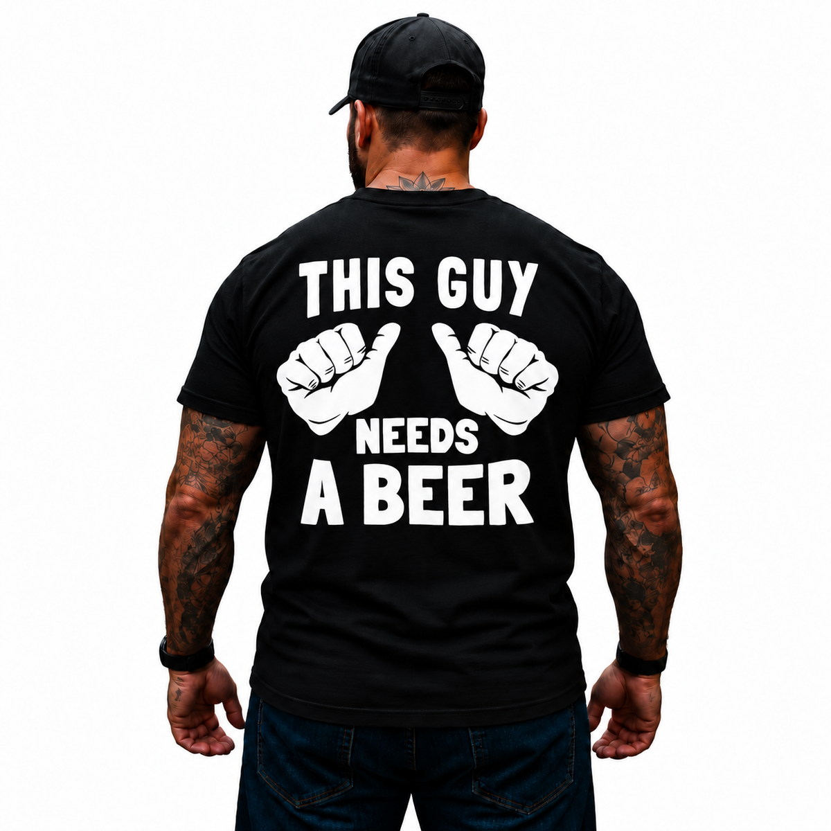 This Guy Needs A Beer Shirt Funny Beer Lover Drinking Humor Graphic Tee Gift for Men
