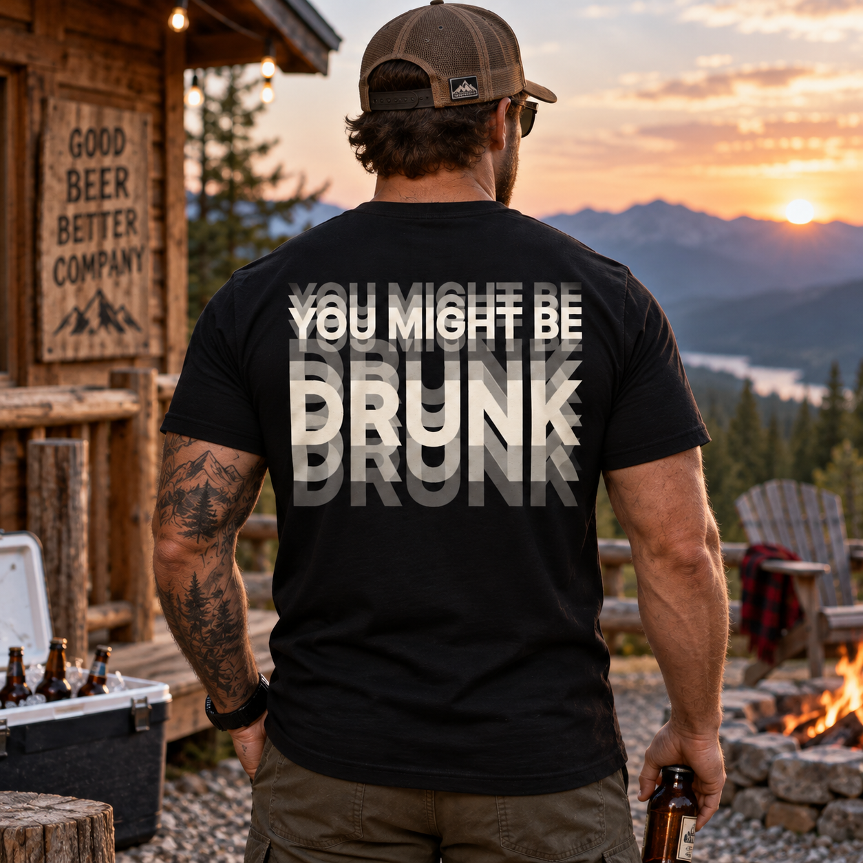 You Might Be Drunk Shirt Funny Drinking Humor Graphic Tee for Men