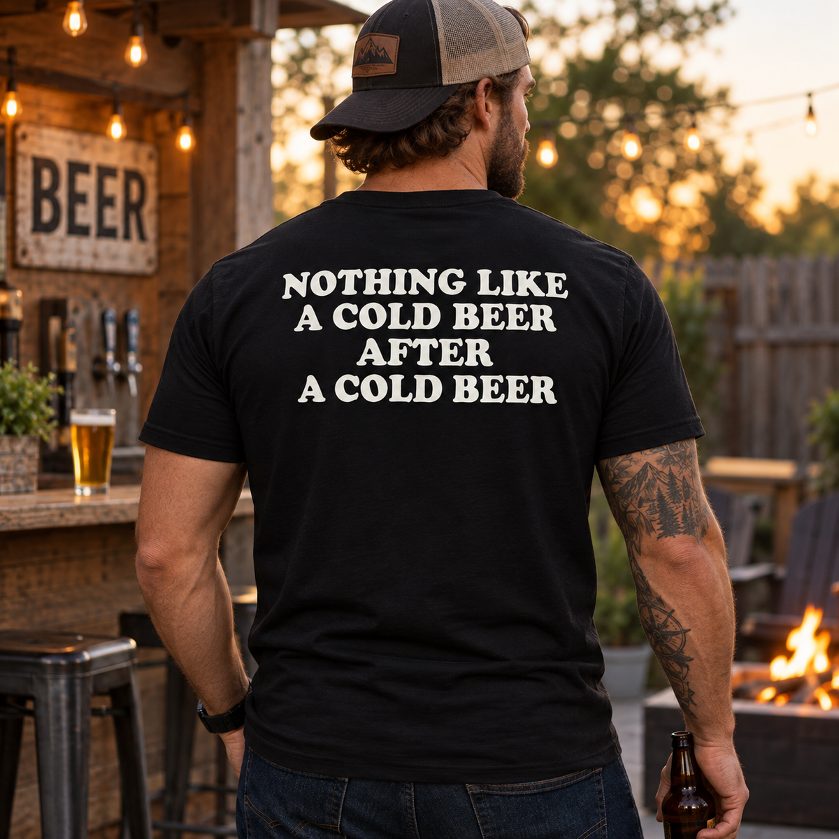 Nothing Like A Cold Beer After A Cold Beer Shirt Funny Beer Drinking T-Shirt for Men Beer Lover Gift