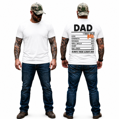 Dad Daily Value Shirt Funny Dad Graphic Tee Fathers Day Gift For Dad