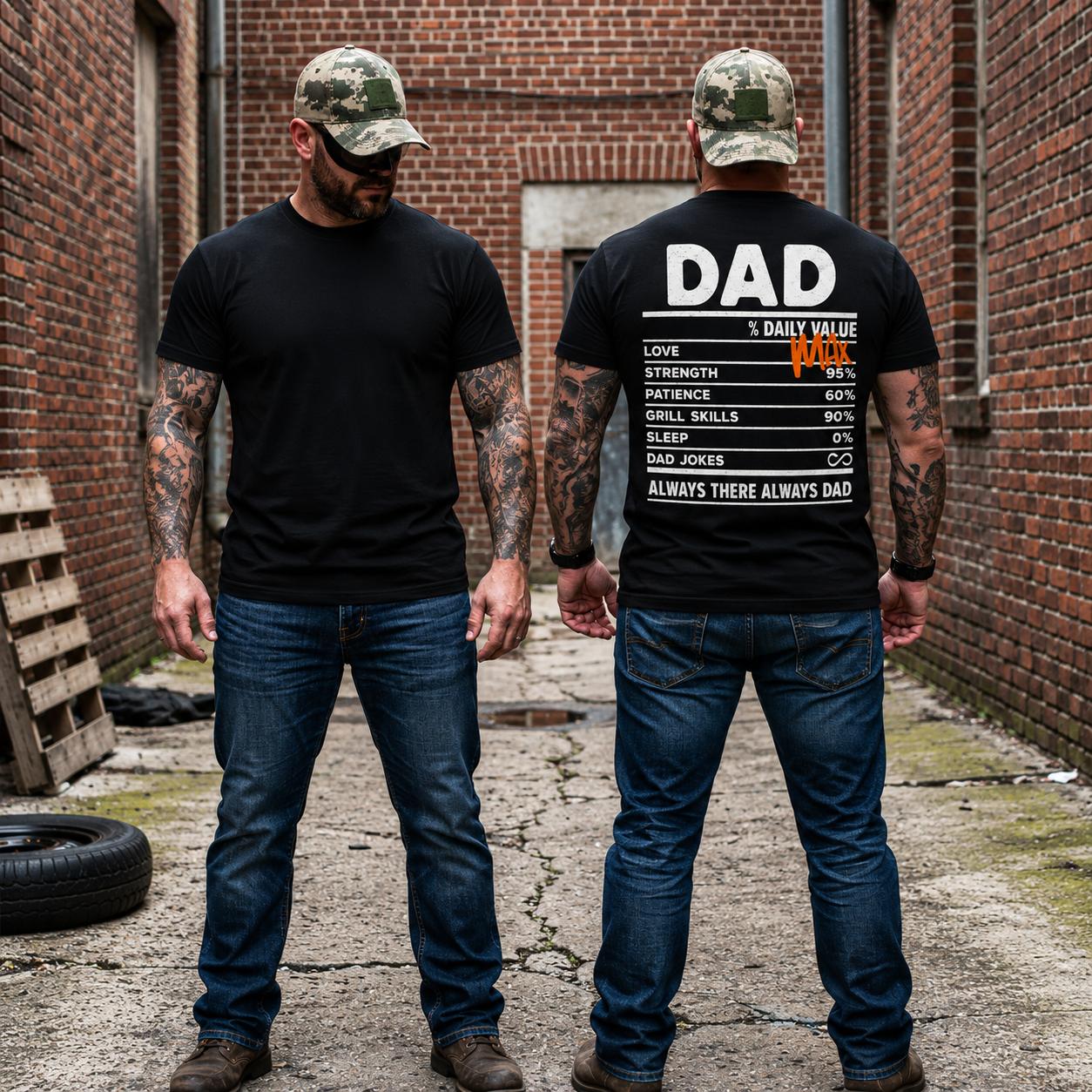 Dad Daily Value Shirt Funny Dad Graphic Tee Fathers Day Gift For Dad