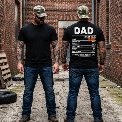 Dad Daily Value Shirt Funny Dad Graphic Tee Fathers Day Gift For Dad
