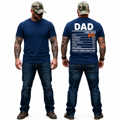Dad Daily Value Shirt Funny Dad Graphic Tee Fathers Day Gift For Dad