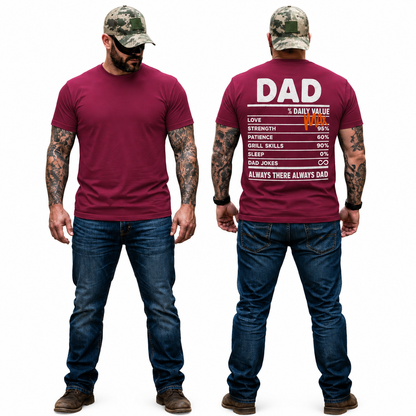 Dad Daily Value Shirt Funny Dad Graphic Tee Fathers Day Gift For Dad