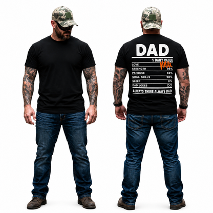 Dad Daily Value Shirt Funny Dad Graphic Tee Fathers Day Gift For Dad