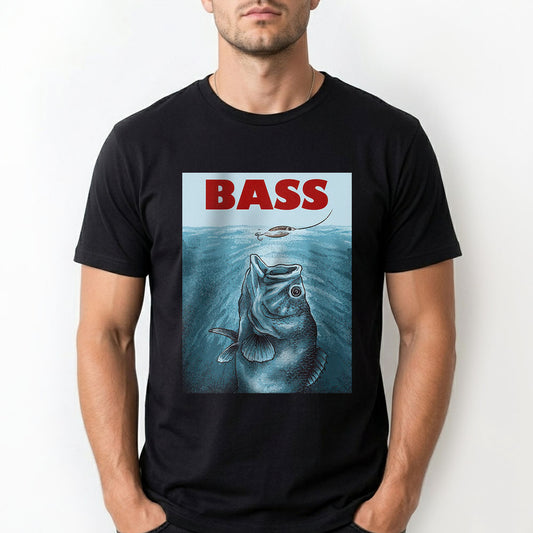 Bass Fishing Retro Poster T-Shirt – Vintage Bass Fish & Lure Graphic Tee