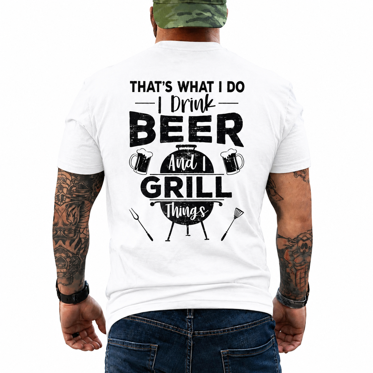 I Drink Beer And I Grill Things Shirt Funny BBQ Graphic Tee Grill Master Gift For Men