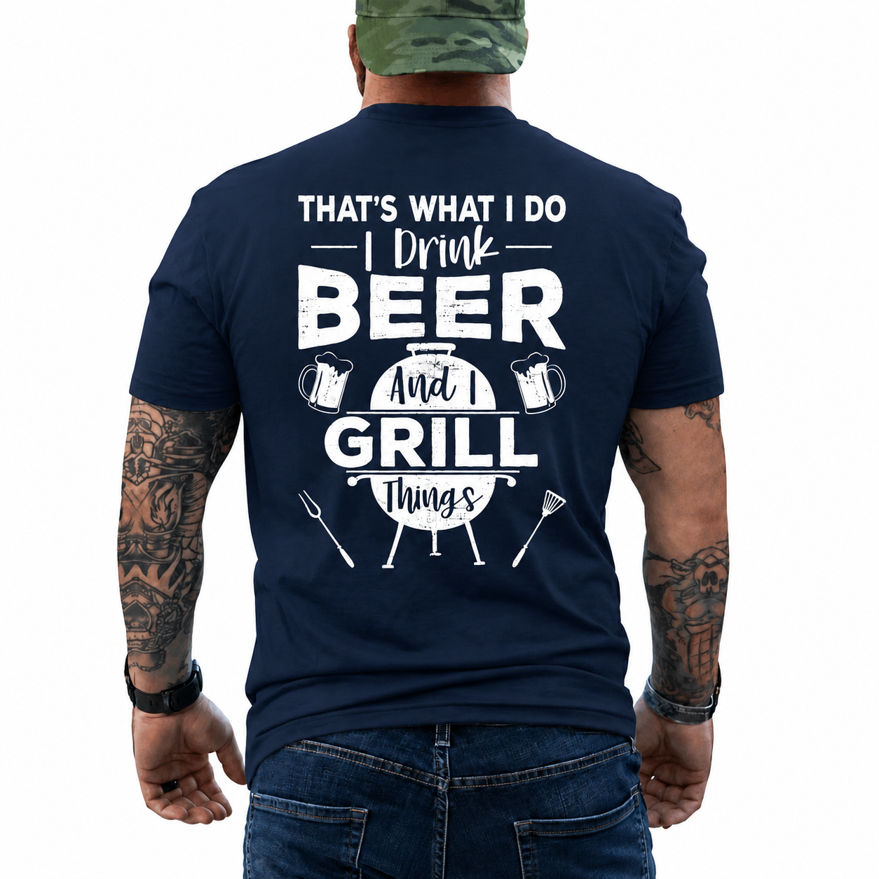 I Drink Beer And I Grill Things Shirt Funny BBQ Graphic Tee Grill Master Gift For Men