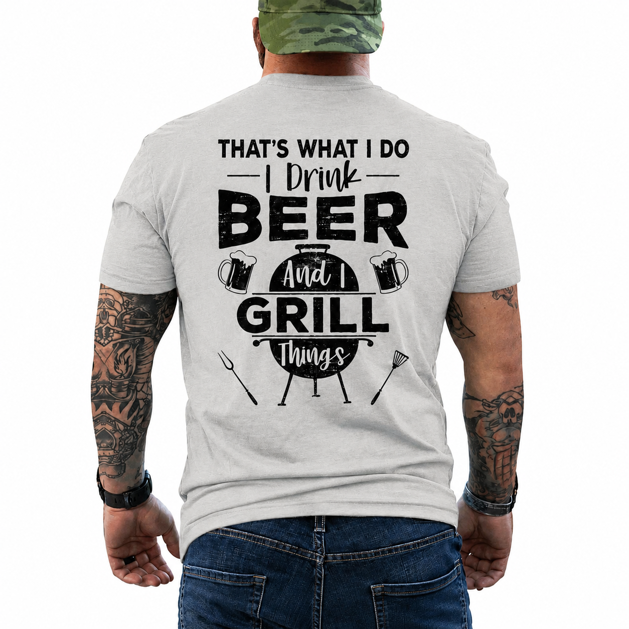 I Drink Beer And I Grill Things Shirt Funny BBQ Graphic Tee Grill Master Gift For Men