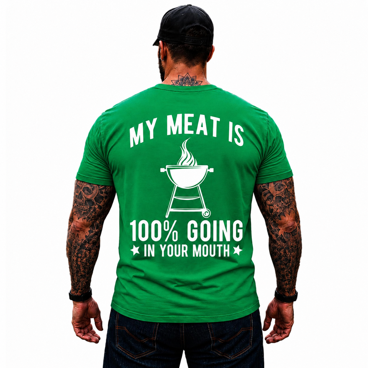 My Meat Is 100 Going In Your Mouth Shirt Funny BBQ Grilling Graphic Tee Gift For Men