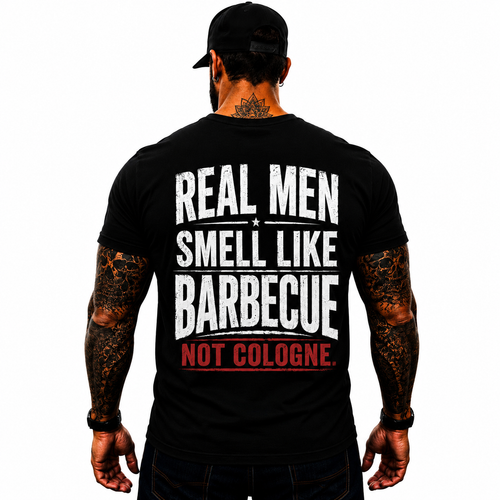 Real Men Smell Like Barbecue Not Cologne Shirt Funny BBQ Graphic Tee Gift For Men