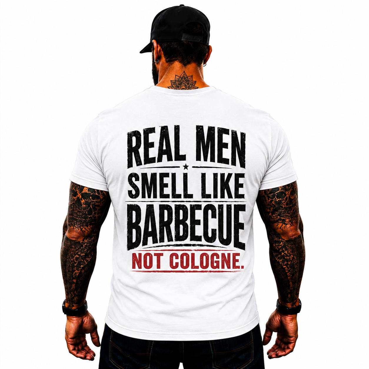Real Men Smell Like Barbecue Not Cologne Shirt Funny BBQ Graphic Tee Gift For Men