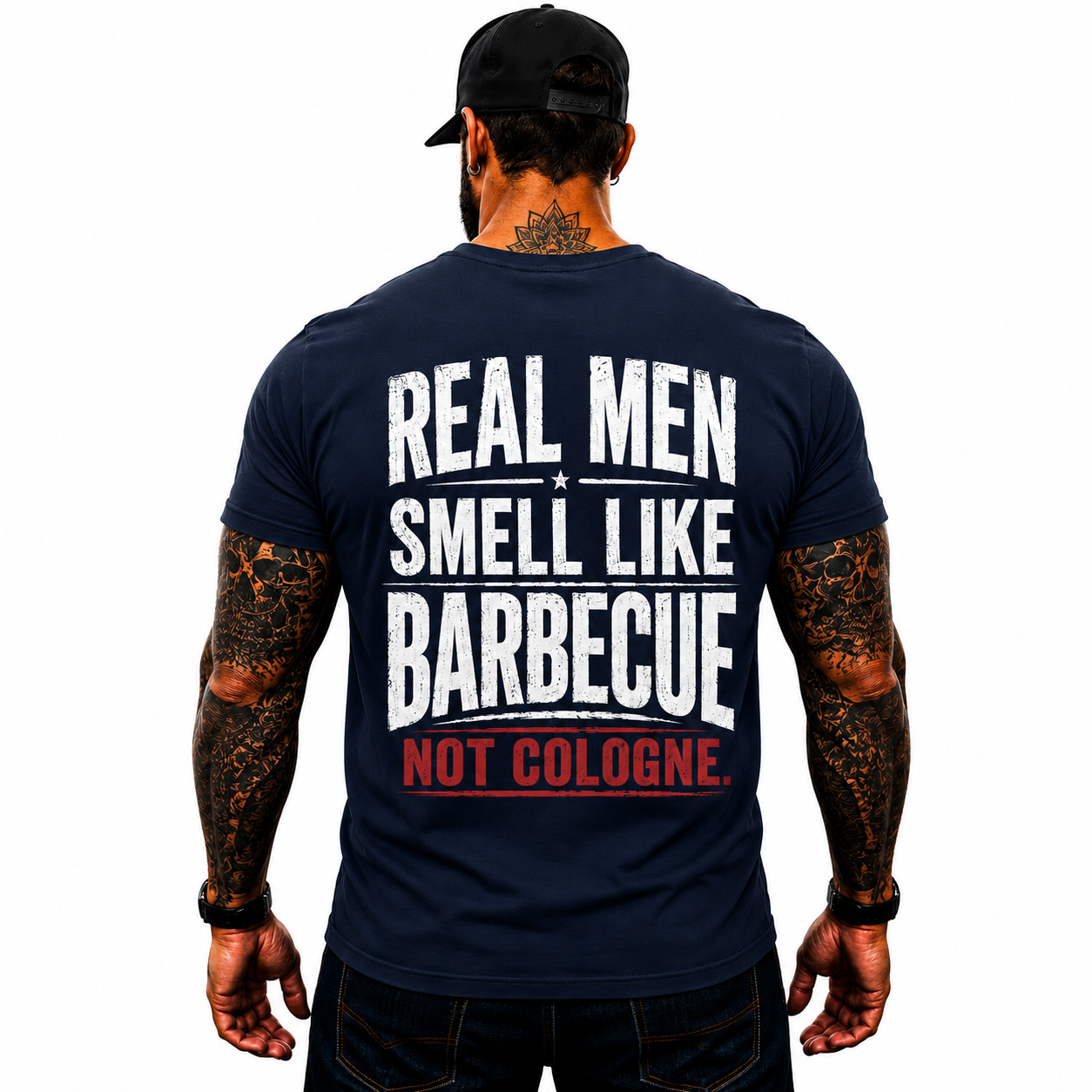 Real Men Smell Like Barbecue Not Cologne Shirt Funny BBQ Graphic Tee Gift For Men