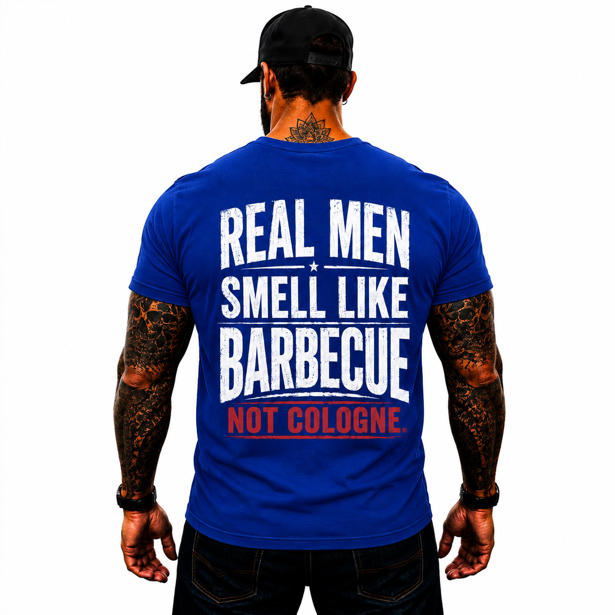 Real Men Smell Like Barbecue Not Cologne Shirt Funny BBQ Graphic Tee Gift For Men