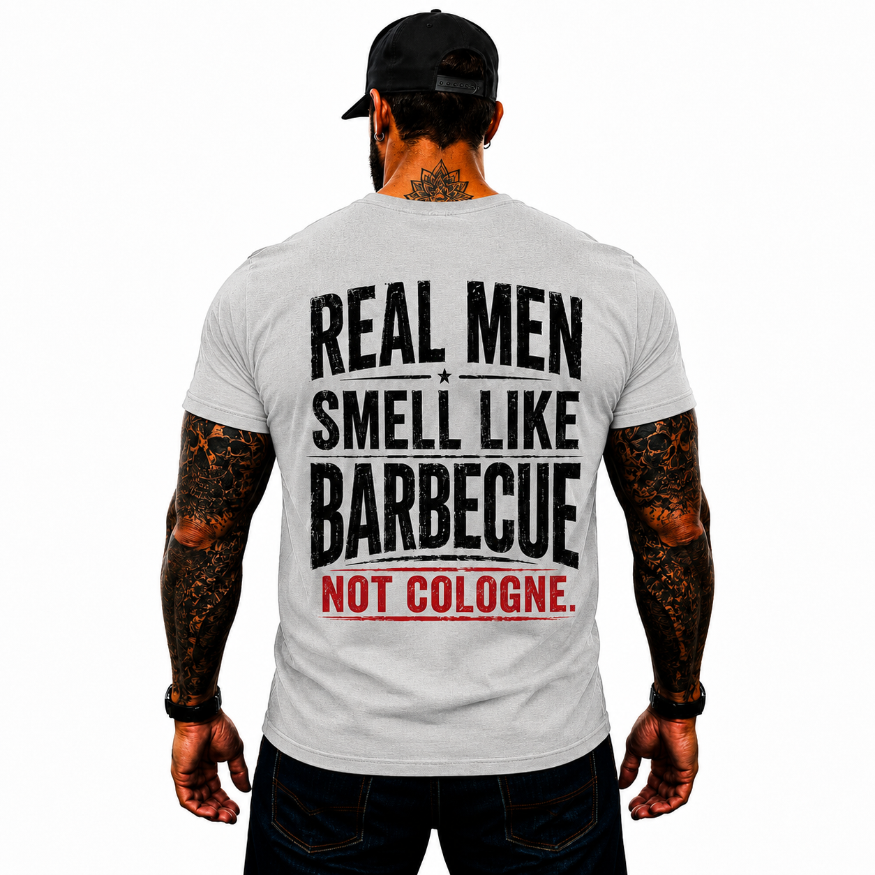 Real Men Smell Like Barbecue Not Cologne Shirt Funny BBQ Graphic Tee Gift For Men