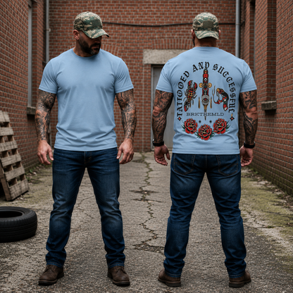 Tattooed And Successful Shirt Traditional Tattoo Graphic Tee Gift For Adults