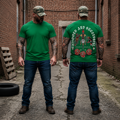 Tattooed And Successful Shirt Traditional Tattoo Graphic Tee Gift For Adults