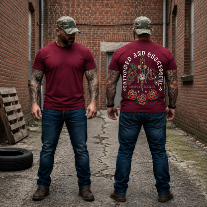 Tattooed And Successful Shirt Traditional Tattoo Graphic Tee Gift For Adults