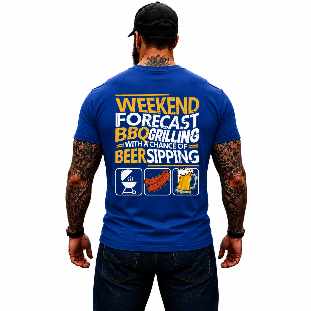 Weekend Forecast BBQ Grilling Shirt Funny Grill Master Graphic Tee Gift For Men