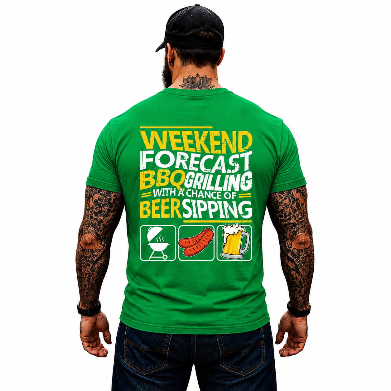 Weekend Forecast BBQ Grilling Shirt Funny Grill Master Graphic Tee Gift For Men