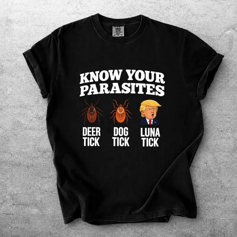 Know Your Parasites Deer Tick And Dog Tick Funny Graphic Tee