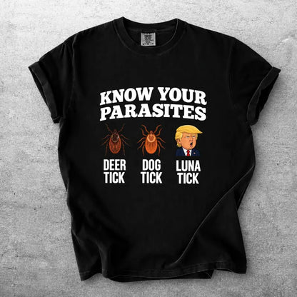 Know Your Parasites Deer Tick And Dog Tick Funny Graphic Tee