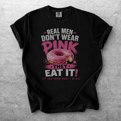 Pink Donut Retro Lip Funny Graphic T Shirt