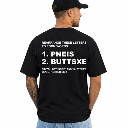 Funny Adult Humor Word Puzzle Sarcastic Novelty T Shirt For Men